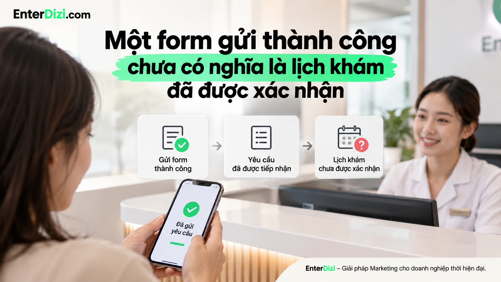 Một form gửi thành công chưa có nghĩa là lịch khám đã được xác nhận