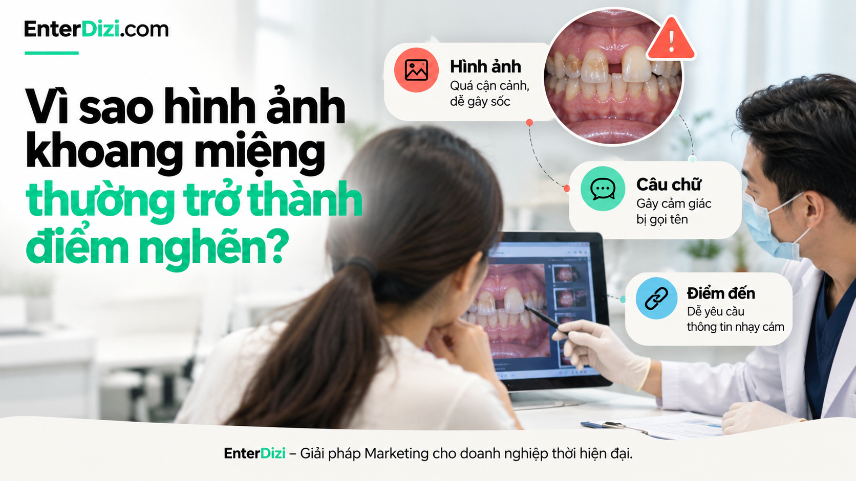 Vì sao hình ảnh khoang miệng thường trở thành điểm nghẽn