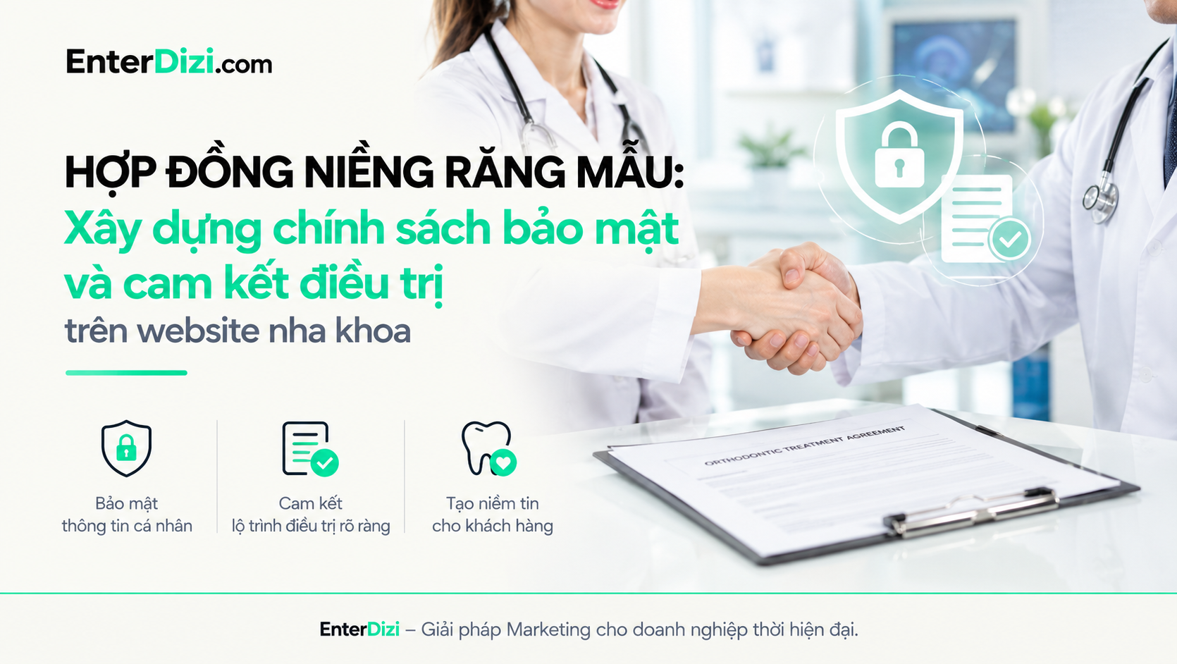 Hợp đồng niềng răng mẫu và chính sách website nha khoa | EnterDizi