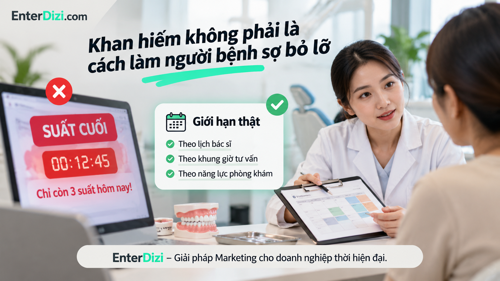 Khan hiếm không phải là cách làm người bệnh sợ bỏ lỡ
