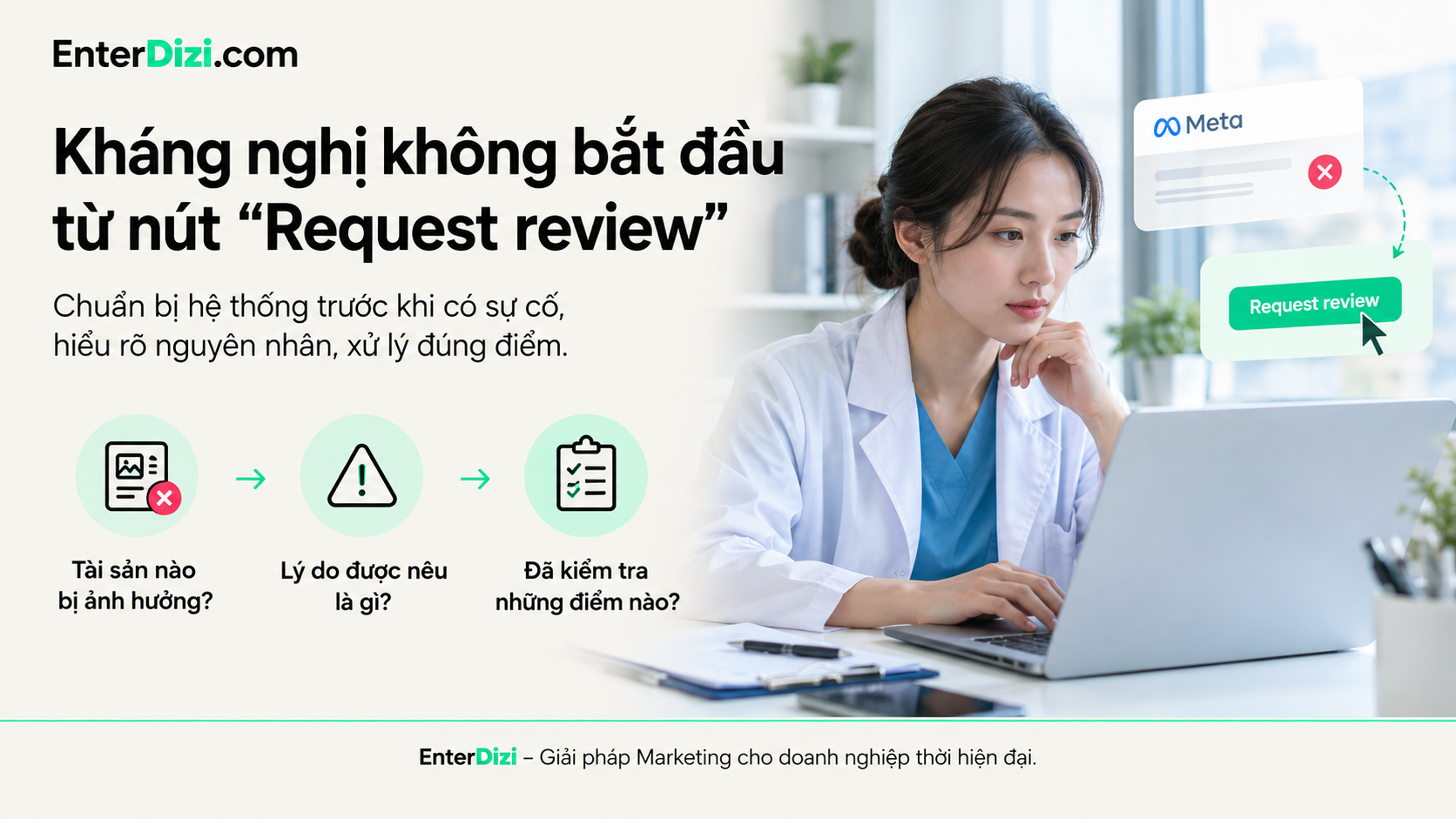 Kháng nghị không bắt đầu từ nút “Request review”