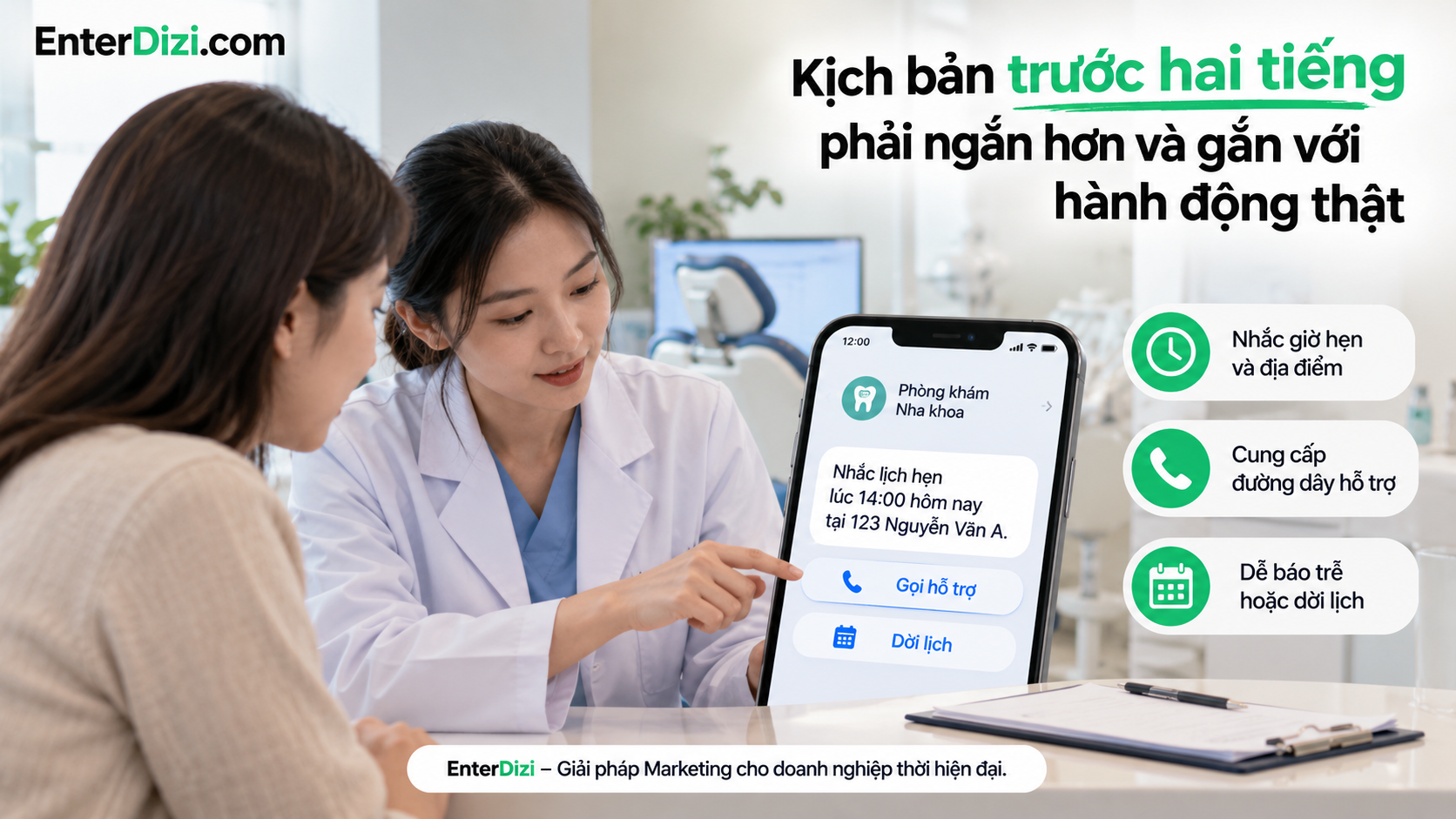 Kịch bản trước hai tiếng phải ngắn hơn và gắn với hành động thật