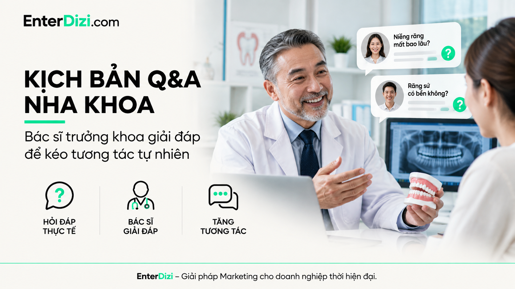 Kịch bản Q&A nha khoa: Bác sĩ trưởng khoa giải đáp | EnterDizi