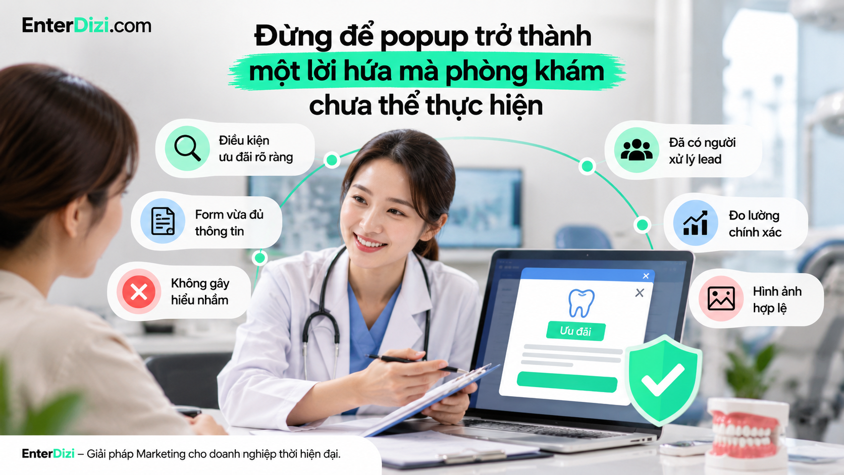 Đừng để popup trở thành một lời hứa mà phòng khám chưa thể thực hiện