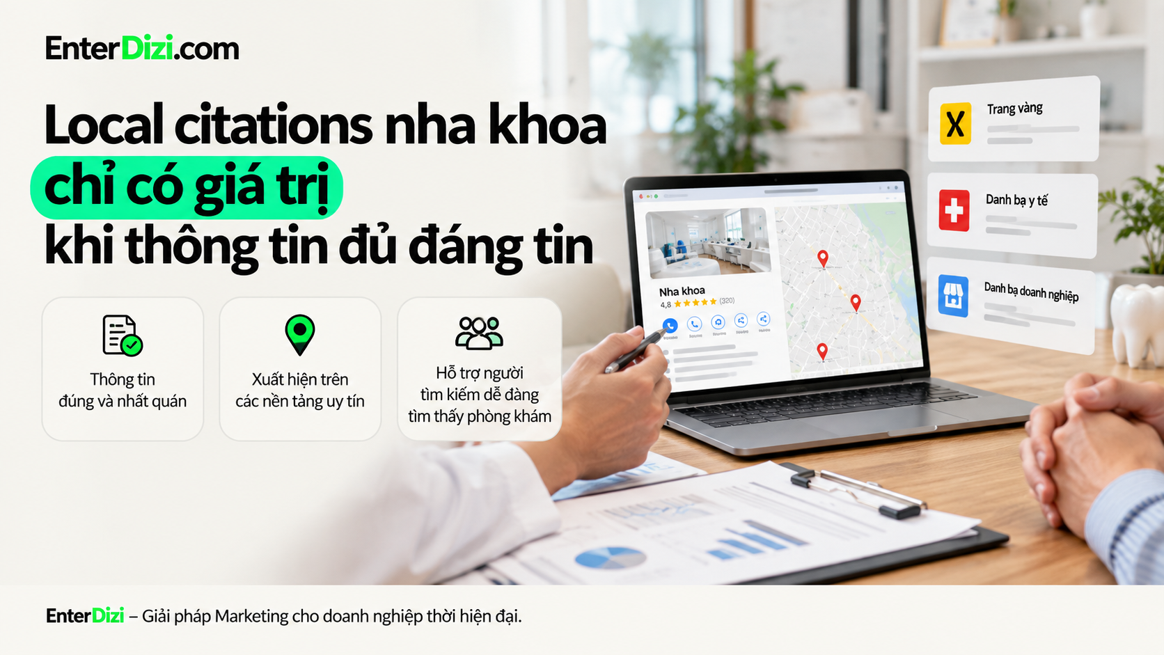 Local citations nha khoa chỉ có giá trị khi thông tin đủ đáng tin