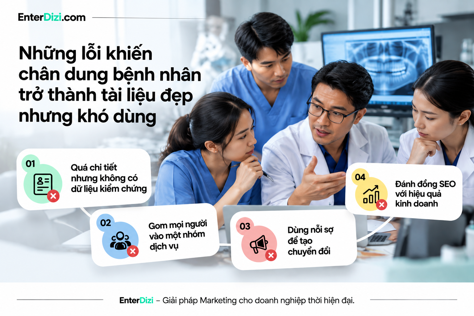 Những lỗi khiến chân dung bệnh nhân trở thành tài liệu đẹp nhưng khó dùng