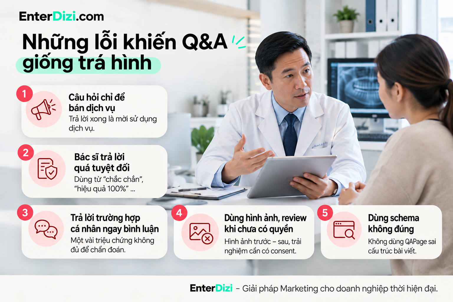Những lỗi khiến Q&A giống quảng cáo trá hình