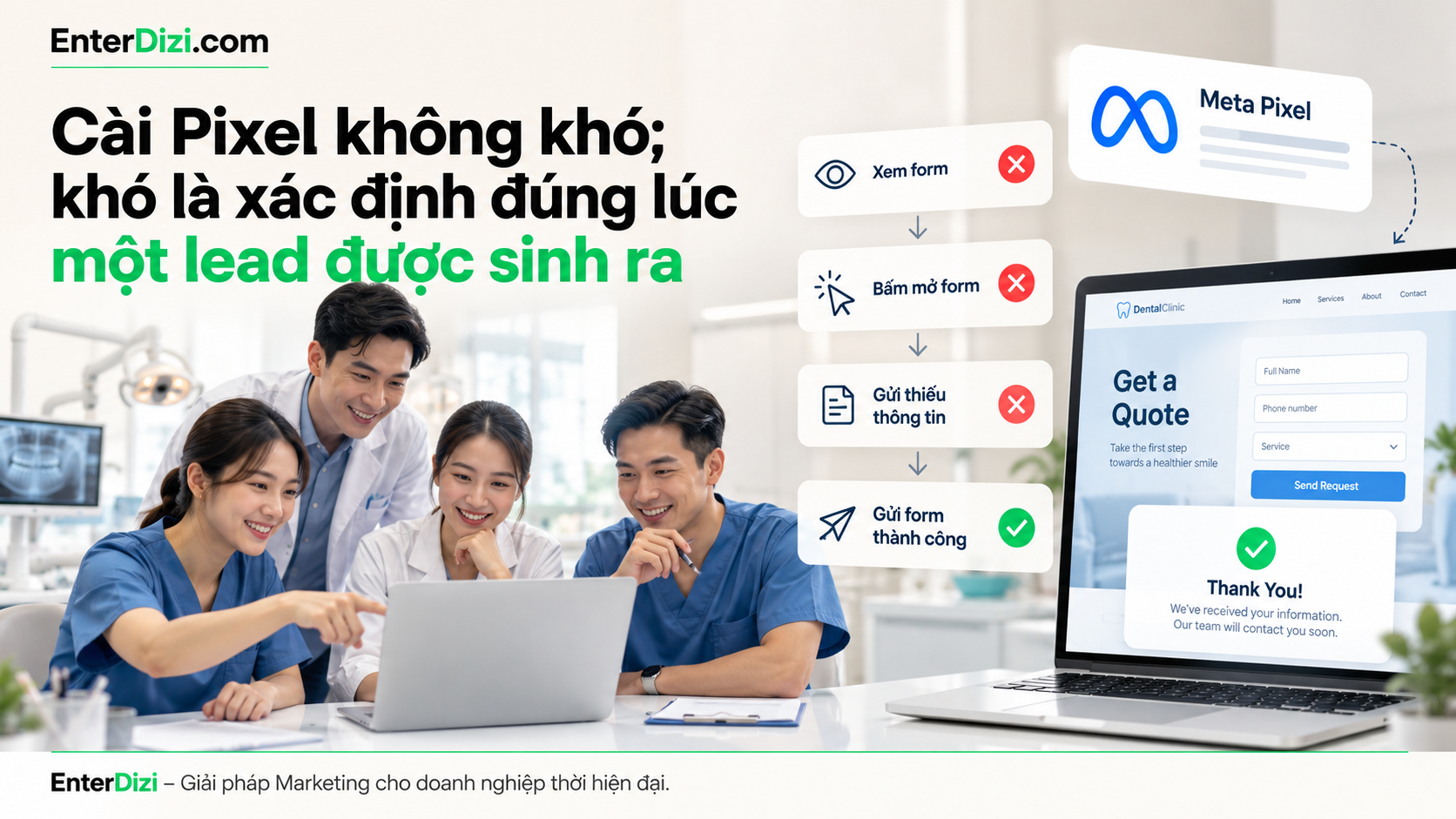 Cài Pixel không khó; khó là xác định đúng lúc một lead được sinh ra