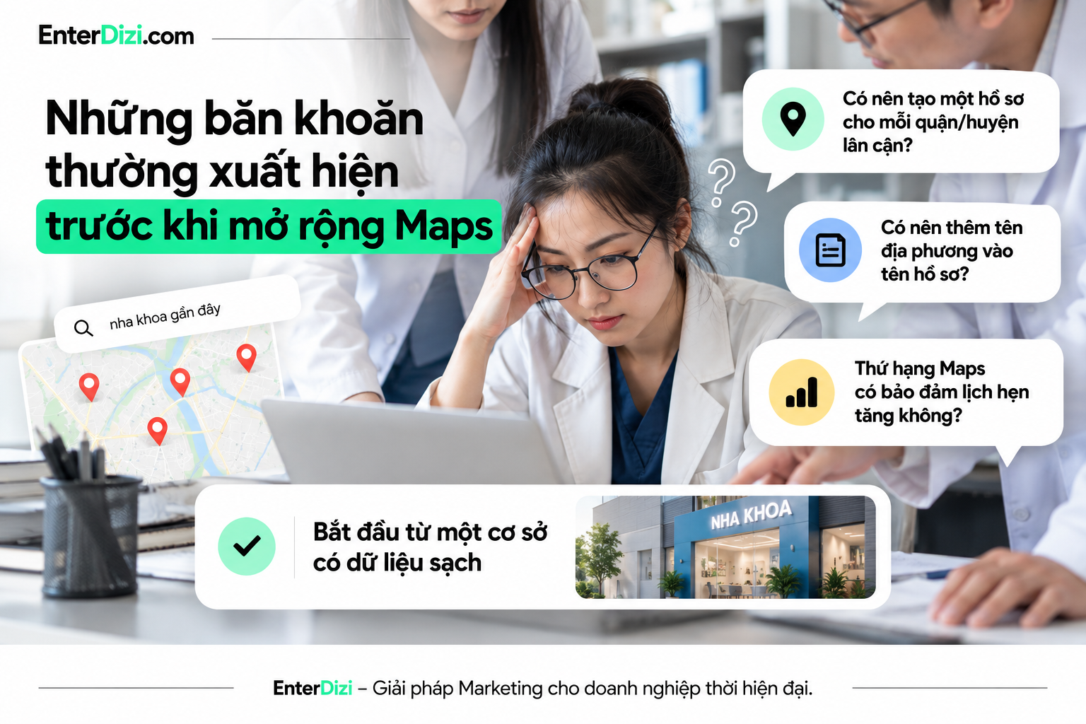 Những băn khoăn thường xuất hiện trước khi mở rộng Maps