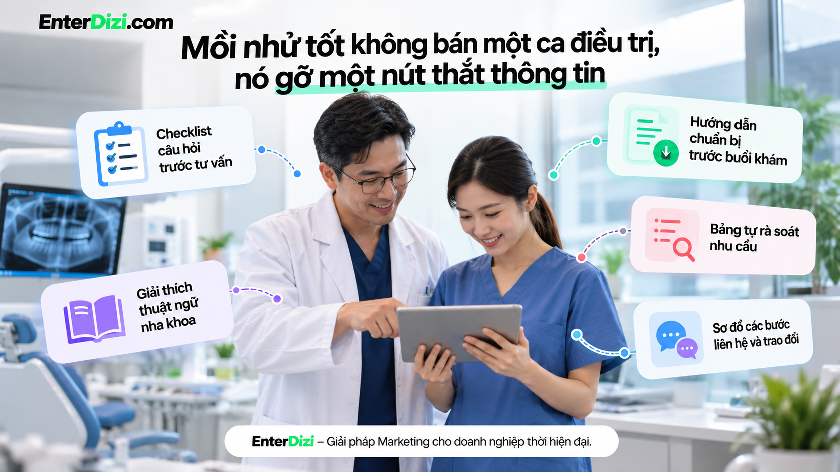 Mồi nhử tốt không bán một ca điều trị, nó gỡ một nút thắt thông tin