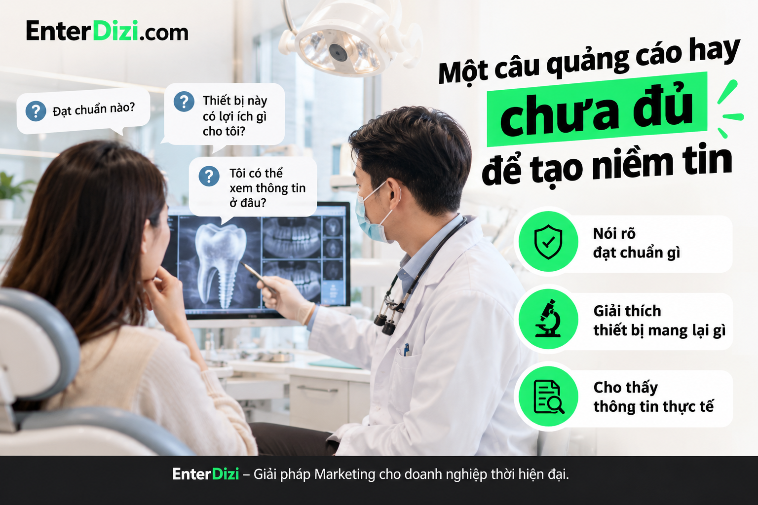 Một câu quảng cáo hay chưa đủ để tạo niềm tin