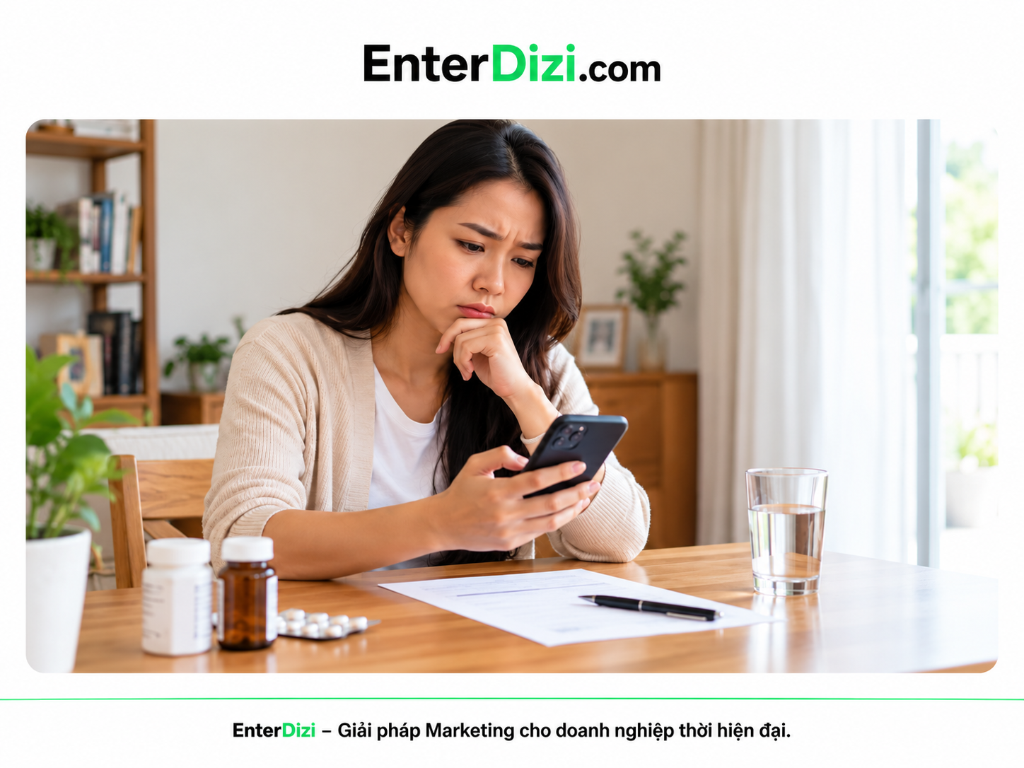 Đọc content dinh dưỡng và tập luyện bổ trợ điều trị trên điện thoại