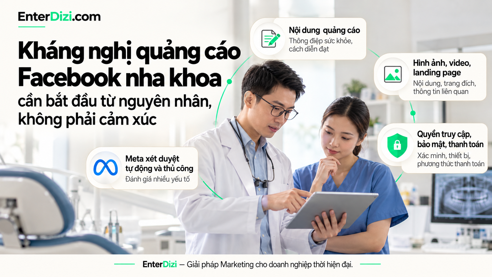 Kháng nghị quảng cáo Facebook nha khoa cần bắt đầu từ nguyên nhân, không phải cảm xúc