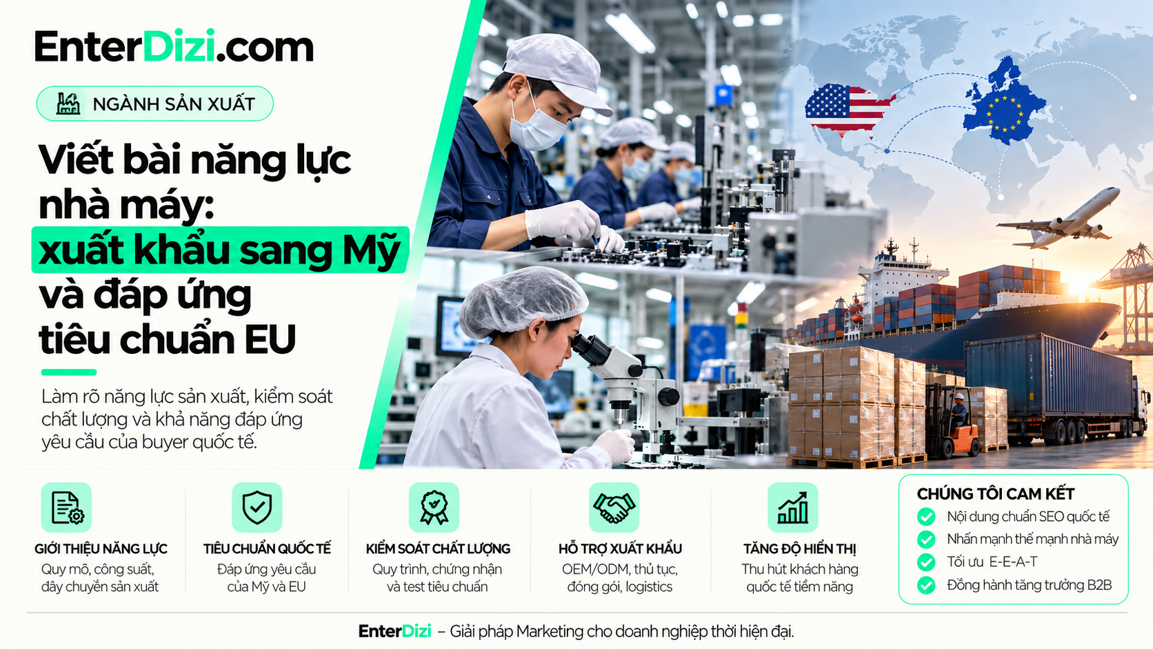 Nội dung năng lực sản xuất xuất khẩu cho thị trường Mỹ và EU