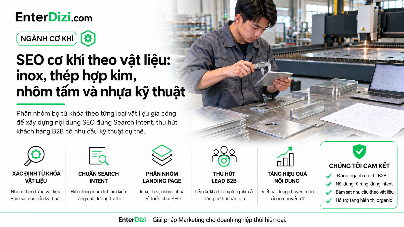 Nhóm từ khóa gia công theo vật liệu phục vụ khách B2B