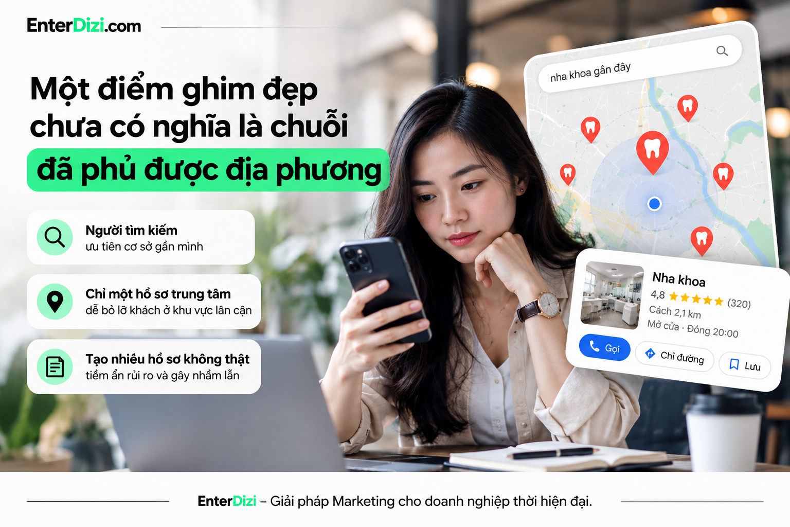 Một điểm ghim đẹp chưa có nghĩa là chuỗi đã phủ được địa phương