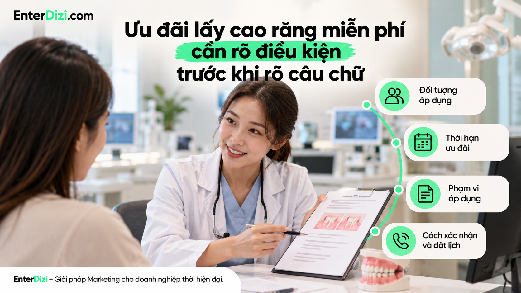 Ưu đãi lấy cao răng miễn phí cần rõ điều kiện trước khi rõ câu chữ