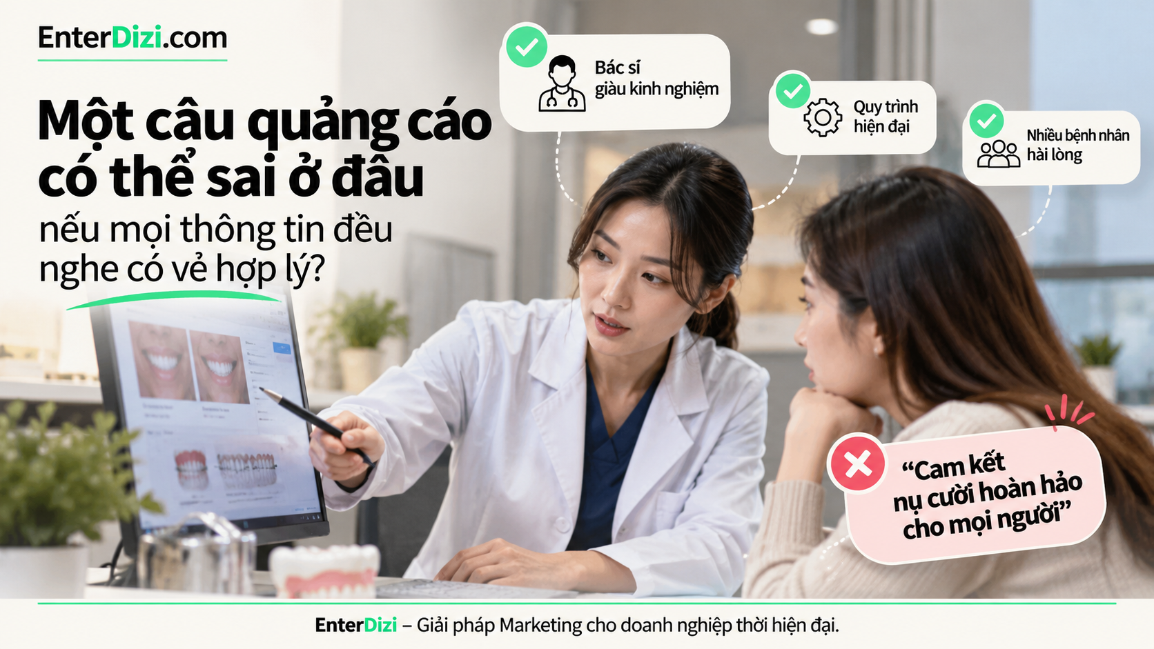Một câu quảng cáo có thể sai ở đâu nếu mọi thông tin đều nghe có vẻ hợp lý?