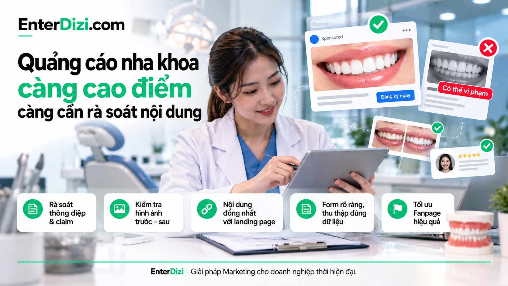 Quảng cáo nha khoa càng cao điểm càng cần rà soát nội dung
