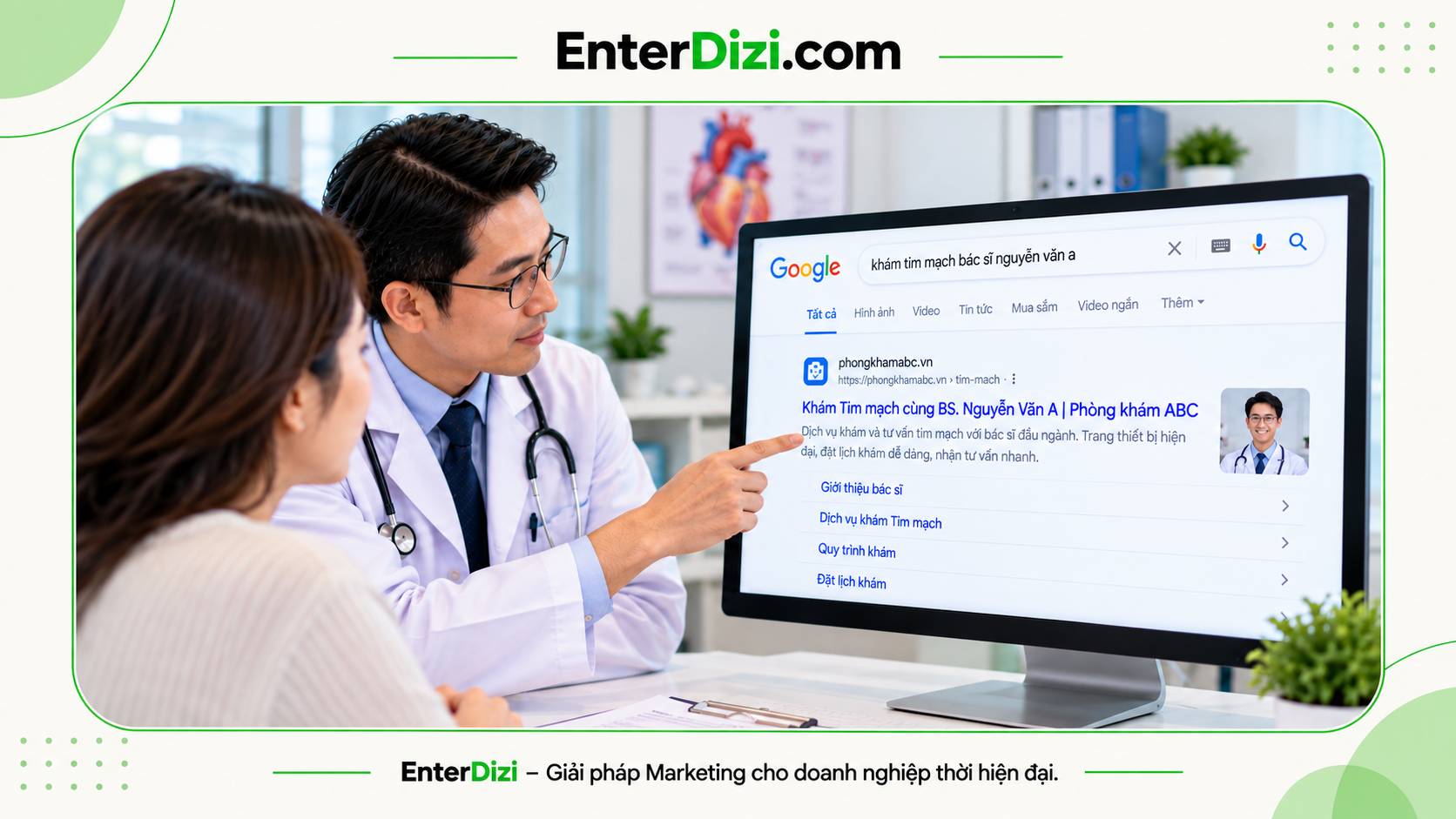 Schema Markup phòng khám và Physician trên Google Search