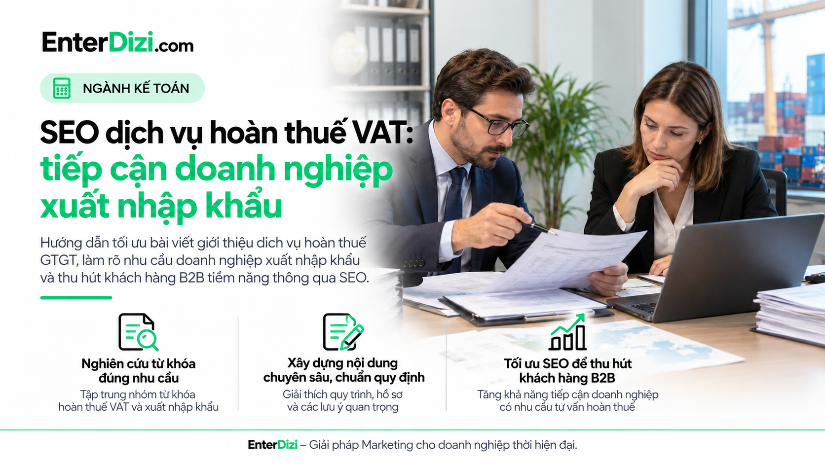 SEO dịch vụ hoàn thuế VAT tiếp cận doanh nghiệp xuất nhập khẩu