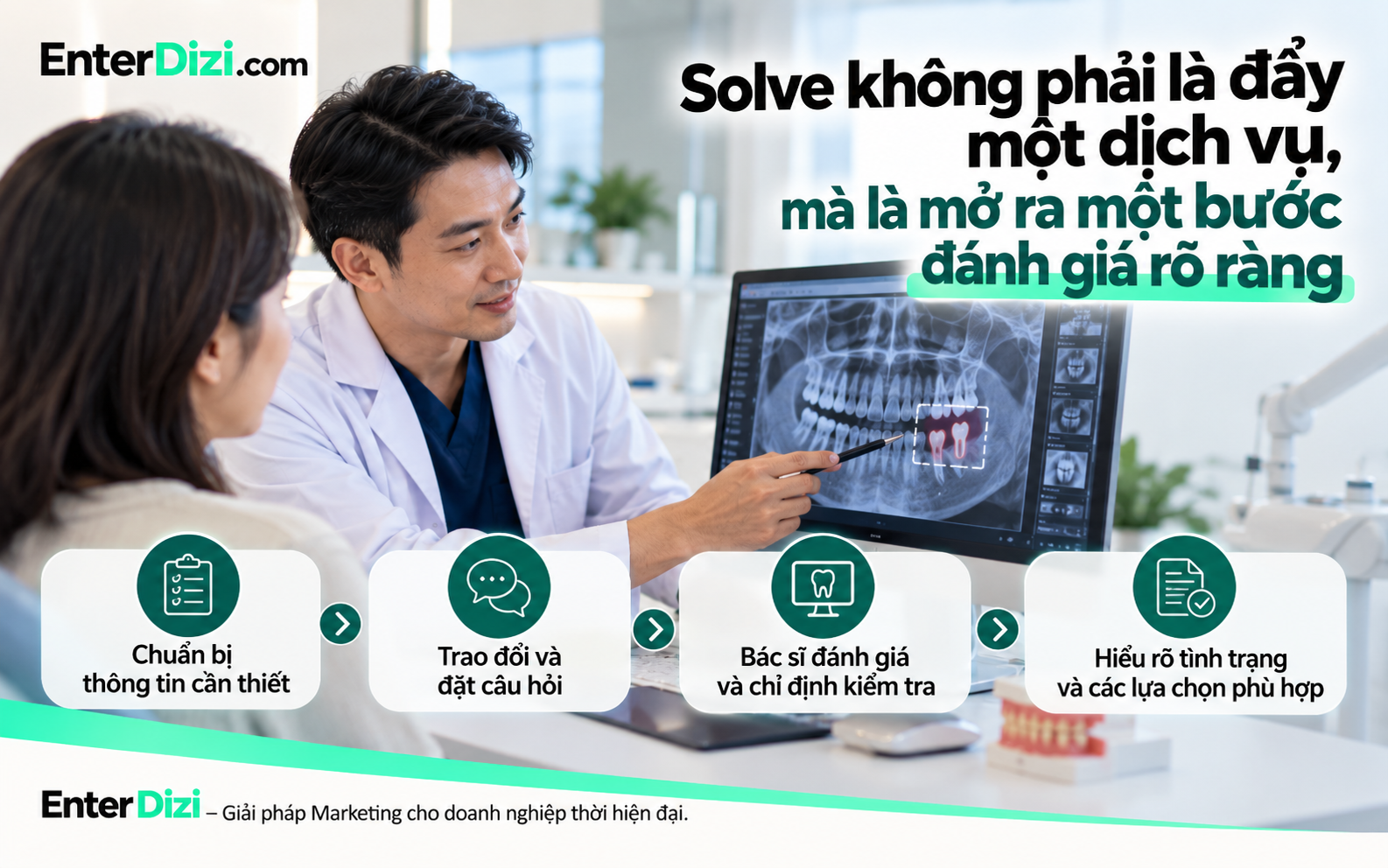 Solve không phải là đẩy một dịch vụ, mà là mở ra một bước đánh giá rõ ràng