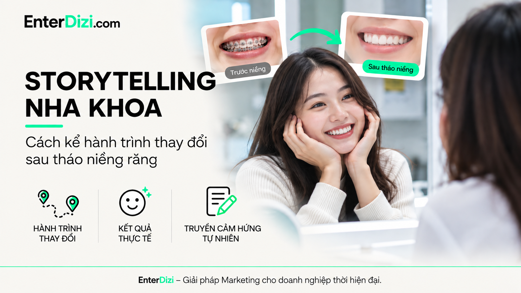 Storytelling nha khoa: Cách kể hành trình sau tháo niềng | EnterDizi