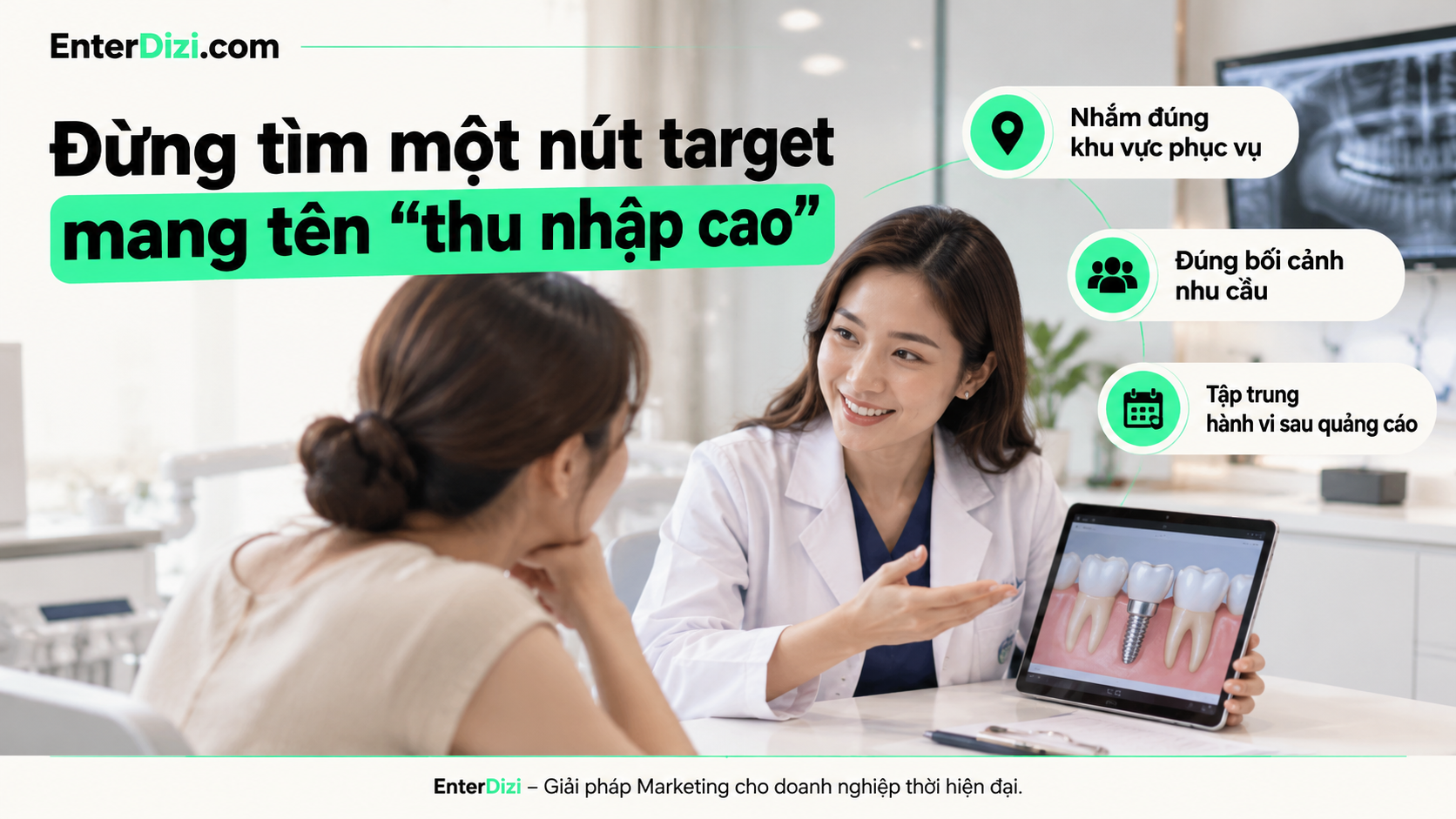Câu trả lời ngắn: Đừng tìm một nút target mang tên “thu nhập cao”