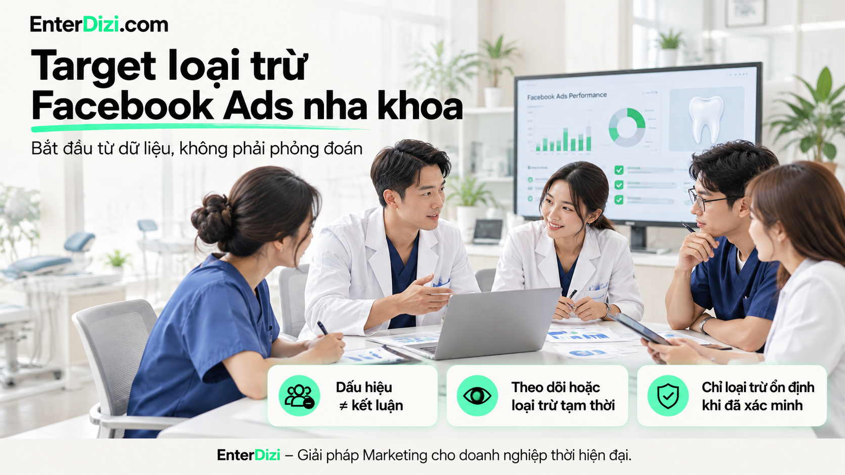 Target loại trừ Facebook Ads nha khoa bắt đầu từ dữ liệu, không phải phỏng đoán