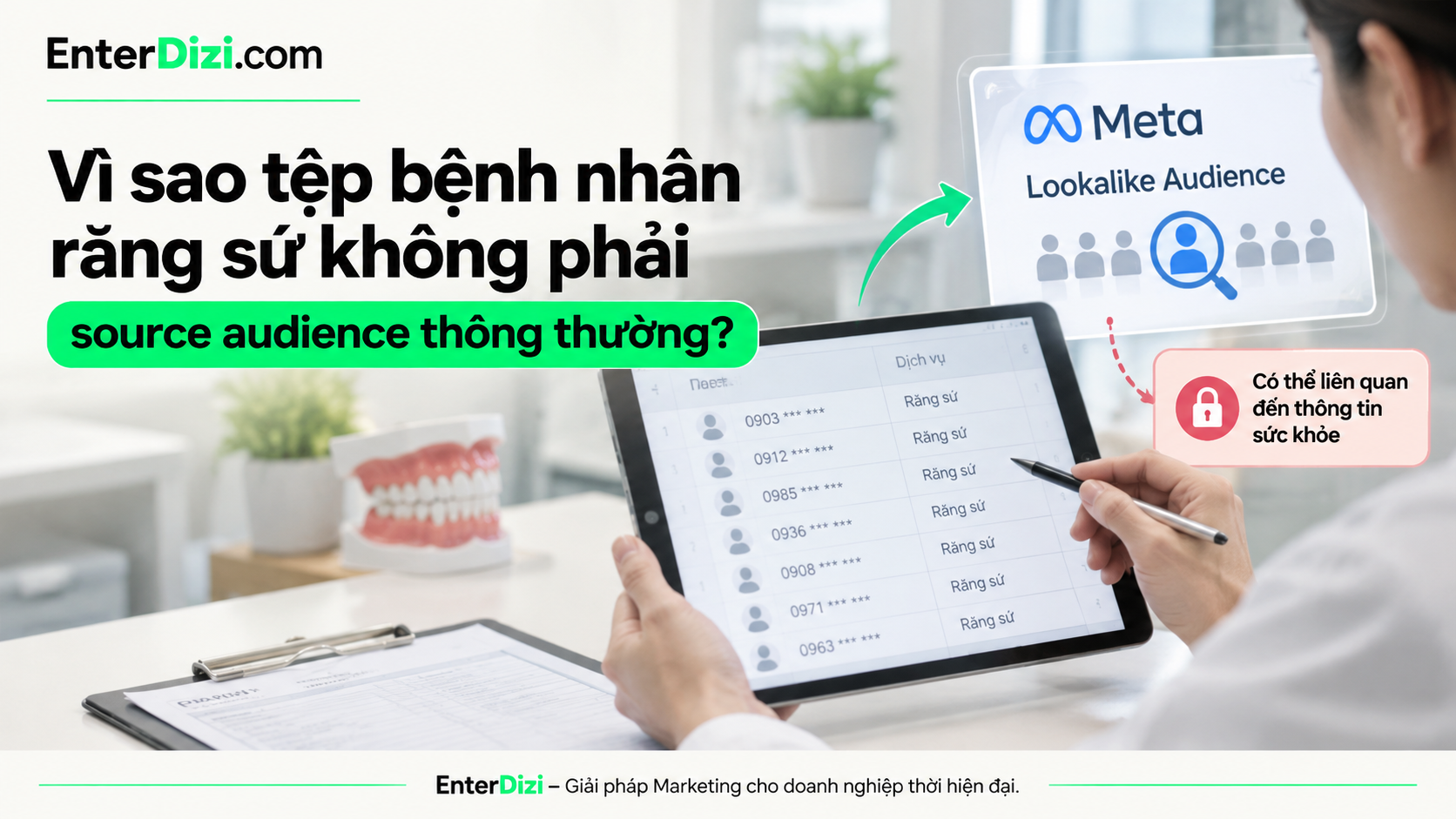 Vì sao tệp bệnh nhân răng sứ không phải source audience thông thường?
