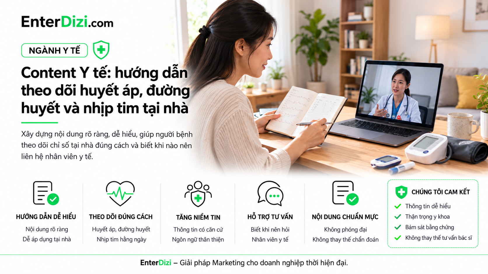 Theo dõi chỉ số sức khỏe tại nhà qua buổi tư vấn