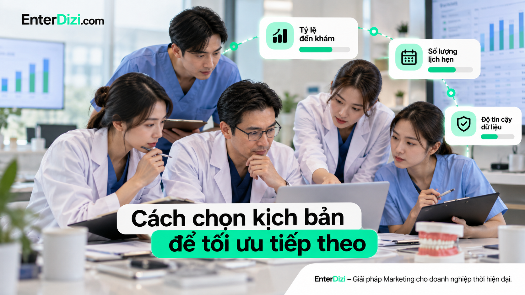 Lựa chọn kịch bản Automation nha khoa để tối ưu cần dựa trên ba yếu tố: tỷ lệ đến khám, số lượng lịch hẹn và độ tin cậy của dữ liệu nhằm đưa ra quyết định phù hợp.