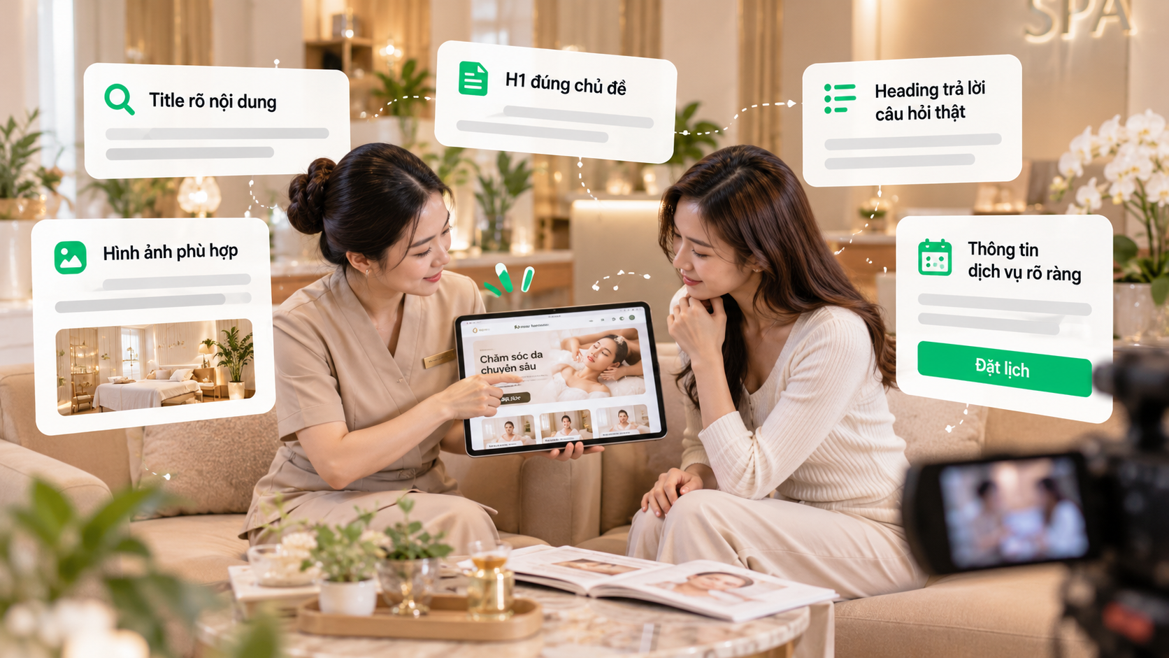 SEO Onpage cho spa cần tập trung vào cấu trúc nội dung rõ ràng, thông tin dịch vụ minh bạch và hình ảnh phù hợp để hỗ trợ khách hàng ra quyết định.