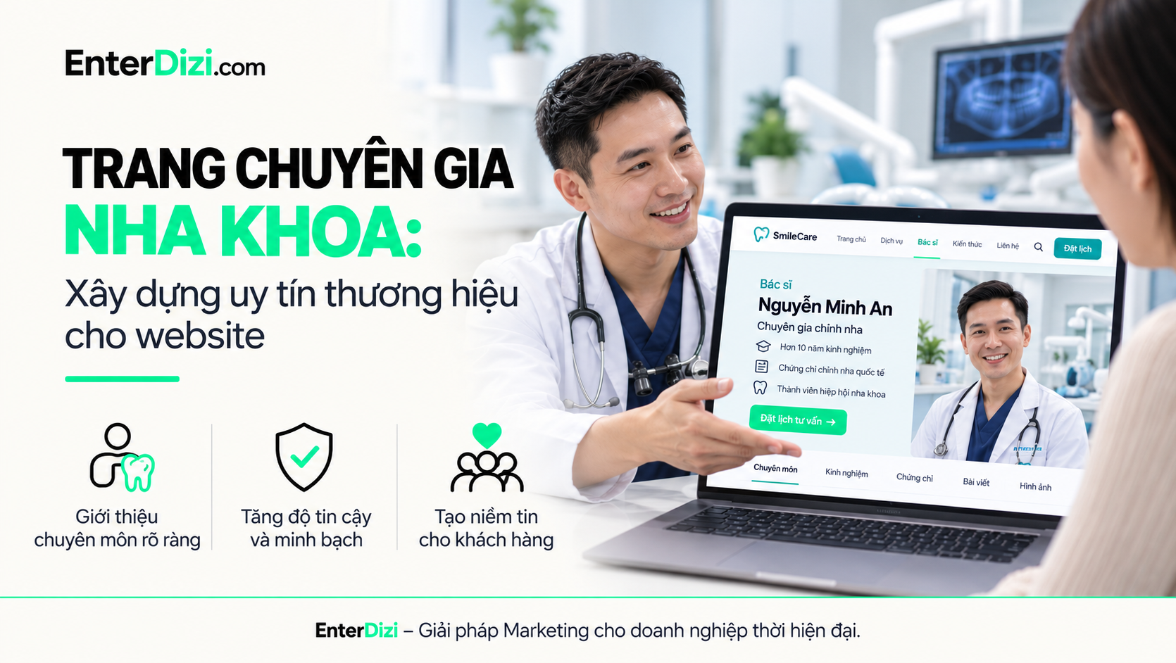 Trang chuyên gia nha khoa: Xây dựng uy tín thương hiệu | EnterDizi