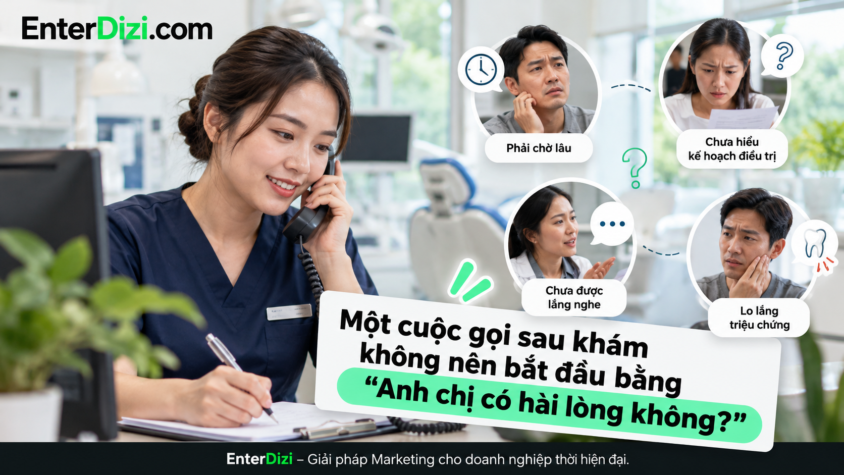 Voice Bot AI giúp phòng khám thu thập phản hồi thực tế, hiểu rõ trải nghiệm bệnh nhân sau khám.