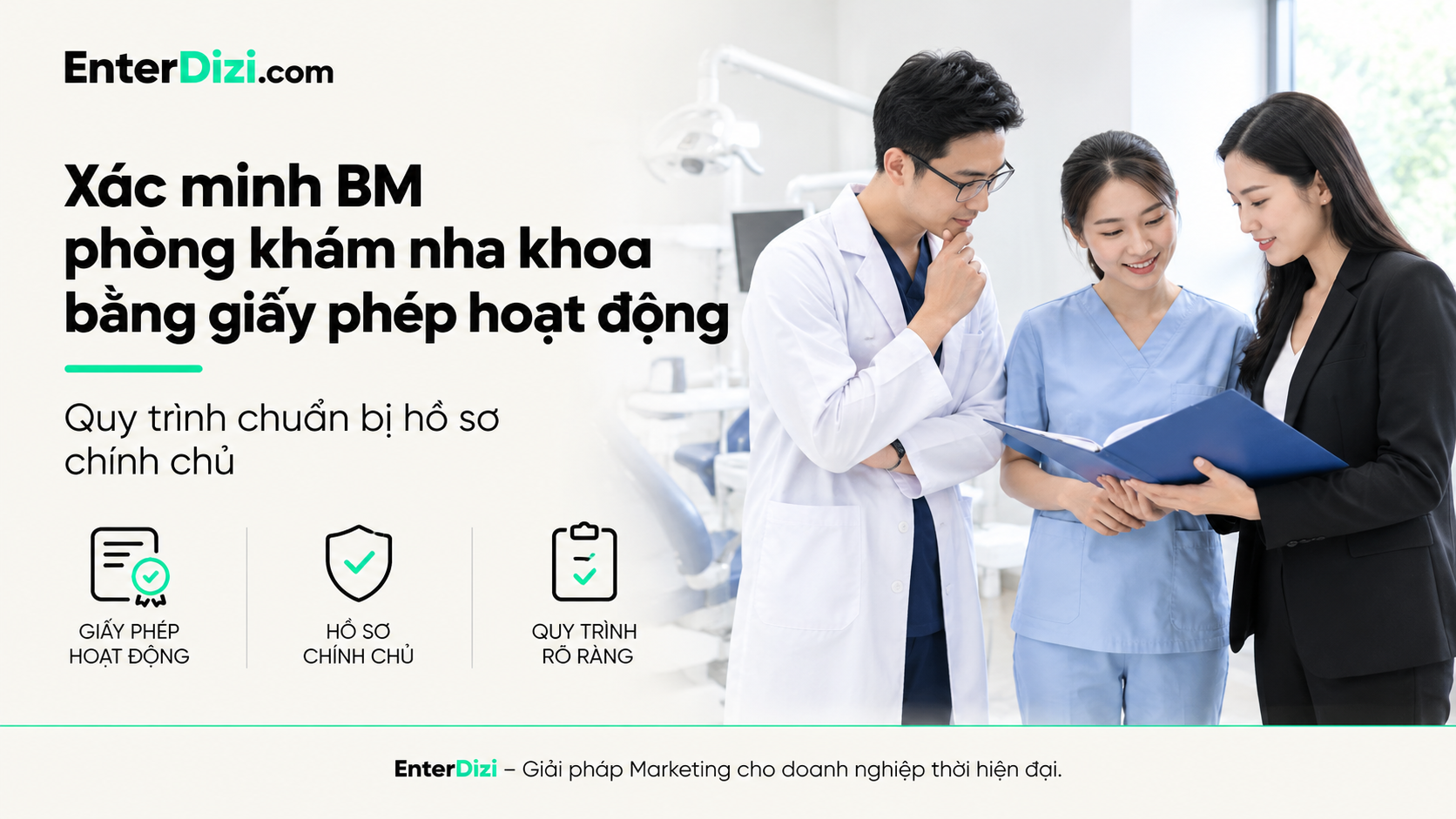 Xác minh BM phòng khám nha khoa bằng giấy phép hoạt động | EnterDizi