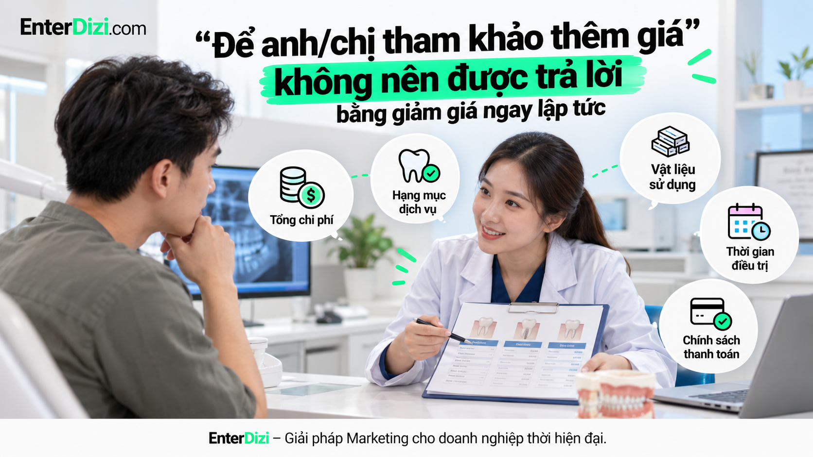 “Để anh/chị tham khảo thêm giá” không nên được trả lời bằng giảm giá ngay lập tức
